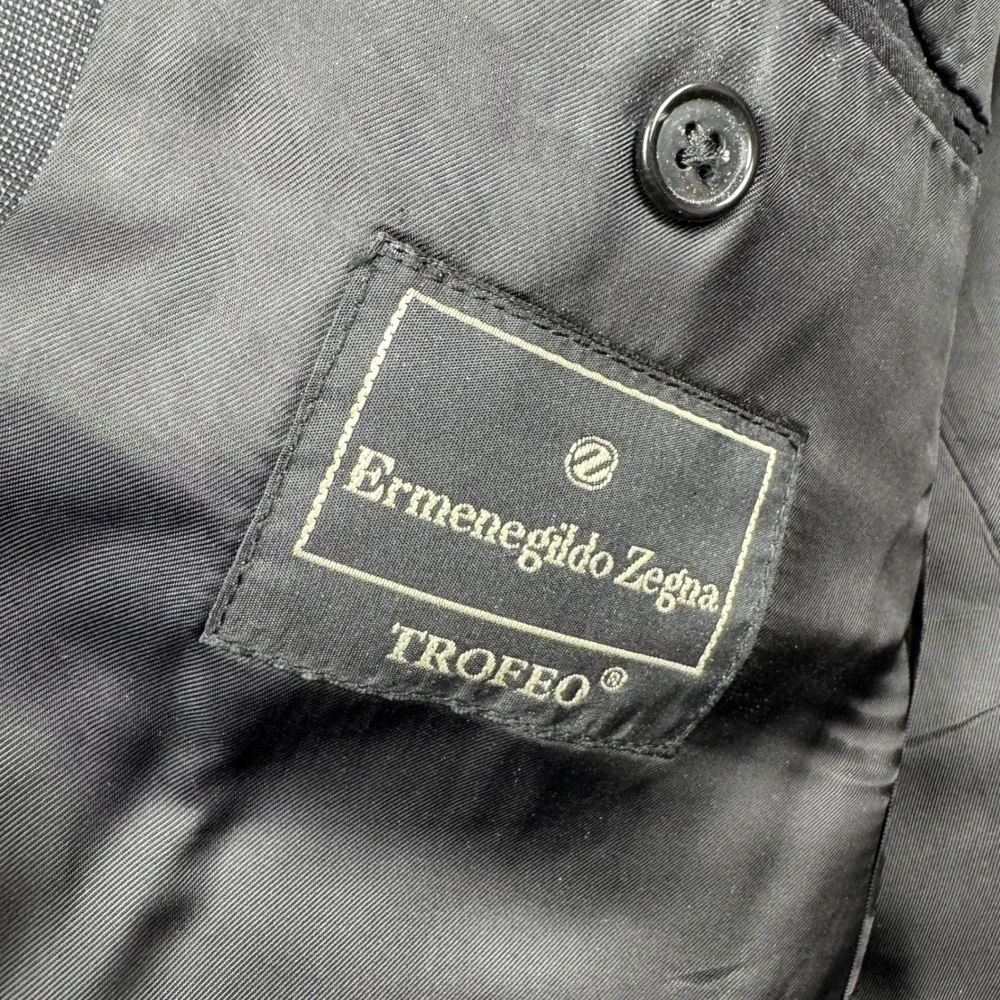 Ermenegildo Zegna Trofeo Blazer Mens 52 Gray‎ Wool 3 Button Sport Coat Jacket 42